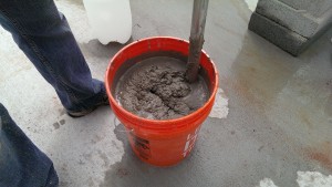 Mortar all up in my bucket