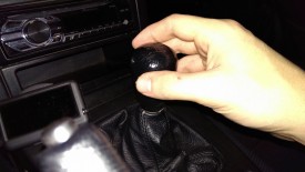 Shifter knob simply spins off, lefty loosey