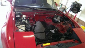 Empty engine bay after removal