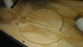 Baffle after finishing on router table