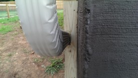 Notch for downspout