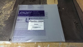 Lexan (12x12 sheet from amazon, ~1/4" thick)