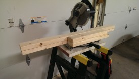 Cutting off the sides on the miter saw