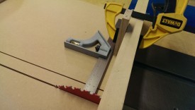 A crosscut sled with a stop block made it easy to separate into 3 pieces
