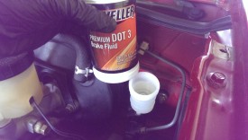 Top off the master with fresh brake fluid