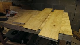 Rough cut the lumber to a little longer than required