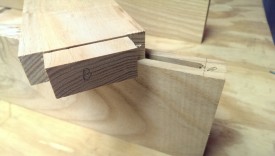 The tenon roughed out against the mortise