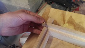 I cut a block of wood to repair it
