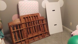Crib disassembled