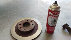 Cleaning with brake cleaner