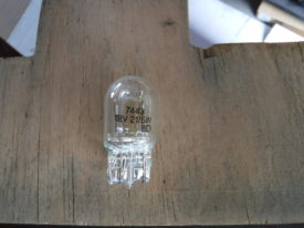 Replacement bulb, note the 7443 marking indicating the size