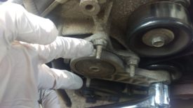 Belt tensioner studs