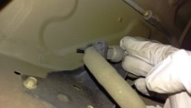 This plastic clip is on the end of the filter connection