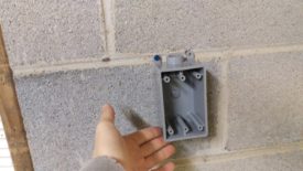 First screw in