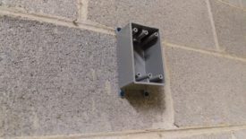 Screw in the other three through the box