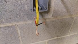 Put the wire through and curl end
