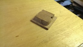 Block after rabbeting - got chewed up a bit