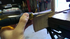 A chisel easily makes this square