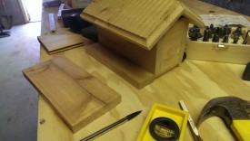 Fitting the "porch" area where birds can eat the seeds