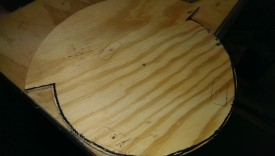 After marking out the support locations and drilling pilot holes in the center