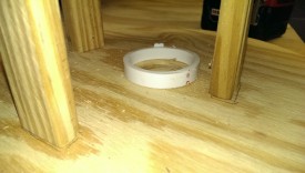 Tracing the outside of the PVC