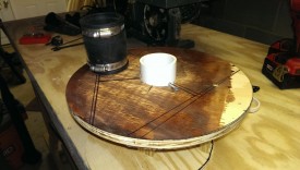 Top view after adding screw to hold straight pipe