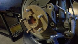 Wheel hub after rotor removed
