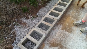 Ended up filling them almost completely with gravel after this picture