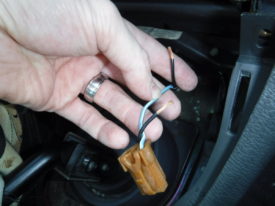 Cut the ground wire from the power plug and strip both ends back