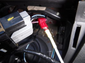 Spade connector plugs in to tap