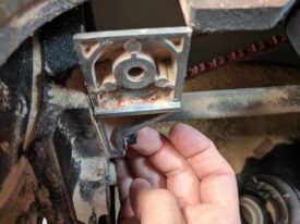 Bolts that hold the bracket in place