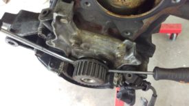 There are pullers for this, but I just use a couple of screw drivers and pry gently from either side