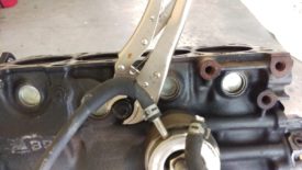 Oil pressure sender - this one was rounded already, so I removed it with vice grips