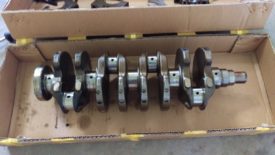 Crank lifted out of block