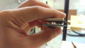 Side view showing clearance between the two modules