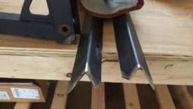 After using a flap disk to clean the surfaces to be welded
