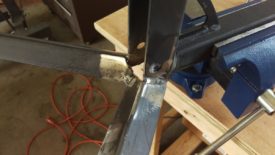 And here's my crappy welding after "cleaning it up"