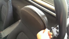 Headrest has a zipper