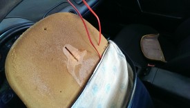 Pushing wire down the seat