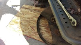 Cutting the bottom was fairly easy with a circular saw