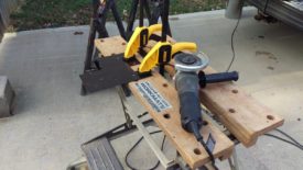 Cutting off a piece from some old steel scrap