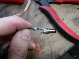Threading the ground wire