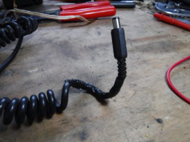 Pulled the outer jacket back around the wires and taped it up