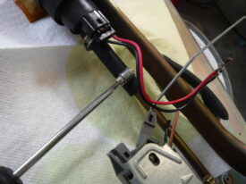 There are two hose clamps