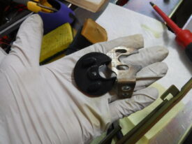Save the metal piece from the old pump, chuck the old rubber piece