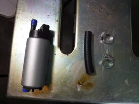 Fuel line, clamps, and new pump