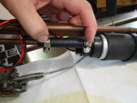 Reinstall the piece of fuel line