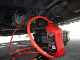 Using the fluid transfer pump to refill