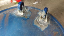 Casters after welding