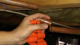 Section removed from pipe, ready for deburring